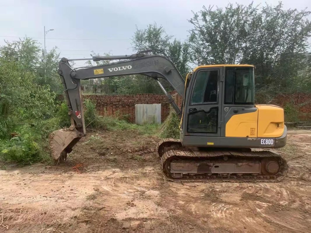 সুইডেন উচ্চ মানের ভলভো EC80D ক্রলার খননকারী মেশিন ব্যবহার প্রায় নতুন 100% প্রস্তুত