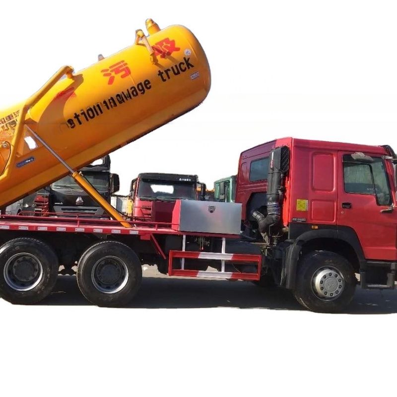 ইউরো 3 336hp ব্যবহৃত হাওও 6 * 4 ভ্যাকুয়াম ট্রাক 10 সিবিএম নিকাশী স্তন্যপান ট্রাক ভাল অবস্থায়