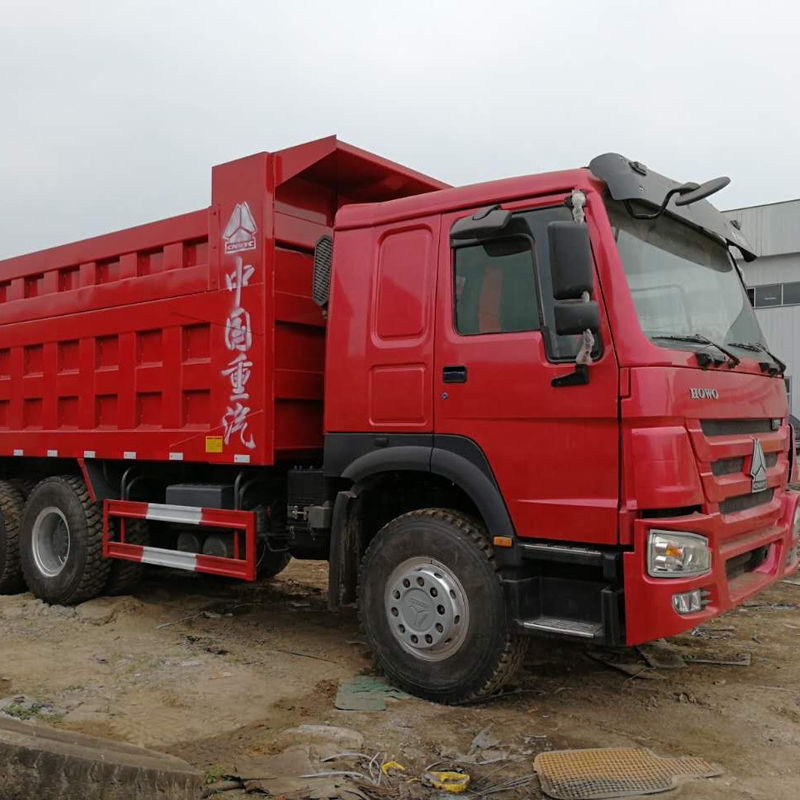সেকেন্ড হ্যান্ড 371hp ডাম্প ট্রাক ব্যবহৃত হাওও 6x4 মাল্টিমিডিয়া সিস্টেমের সাথে ট্যাপার ট্রাক 10 চাকা