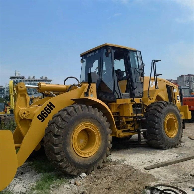 24 টন ব্যবহৃত 966H বিড়াল মূল চাকার লোডার জাপান থেকে কম কাজের সময় খুচরা জন্য