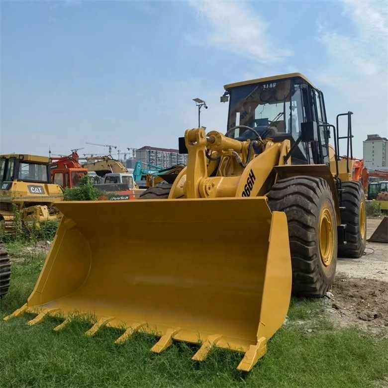 24 টন ব্যবহৃত 966H বিড়াল মূল চাকার লোডার জাপান থেকে কম কাজের সময় খুচরা জন্য