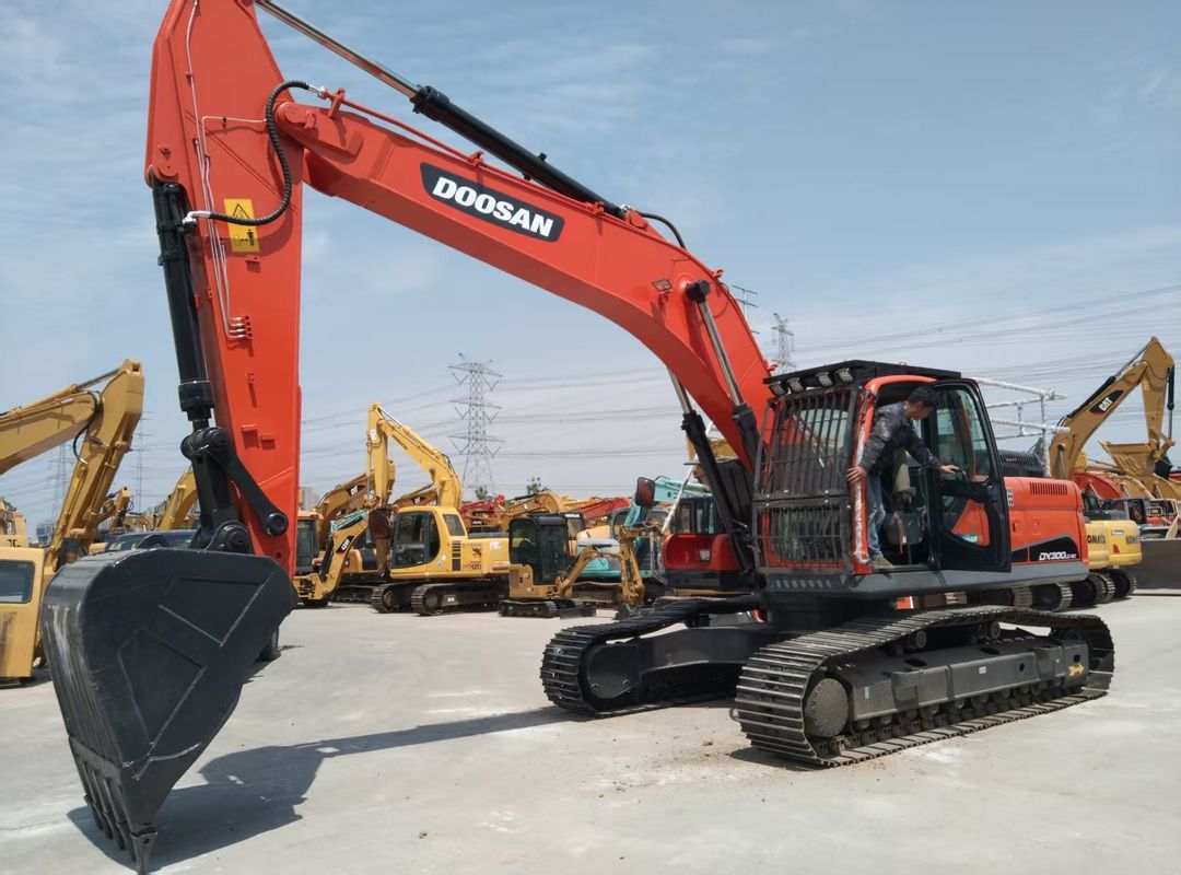 ব্যবহৃত DOOSAN ক্রলার এক্সক্যাভার DX300LC-9C পরিবহন উচ্চতা 3.475M উচ্চ কর্মক্ষমতা