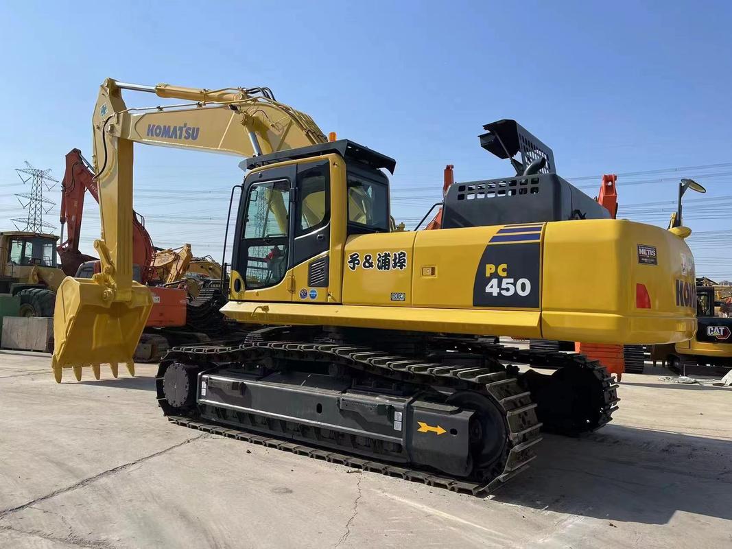 ব্যবহৃত Komatsu PC450-8 Excavator 45 টন ক্রলার Excavator পরিবহন প্রস্থ 3.5 M